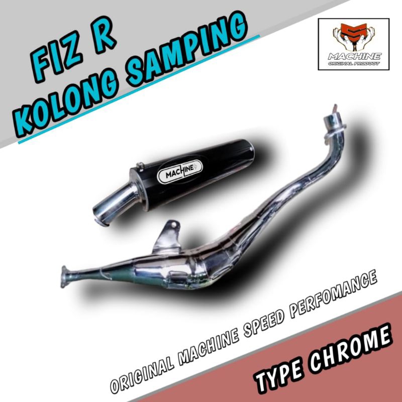 KNALPOT FIZR FIZ R KOLONG SAMPING FULL CHROME CROOM SUPER GARING GURIH ORIGINAL MACHINE BUKAN NXL EL