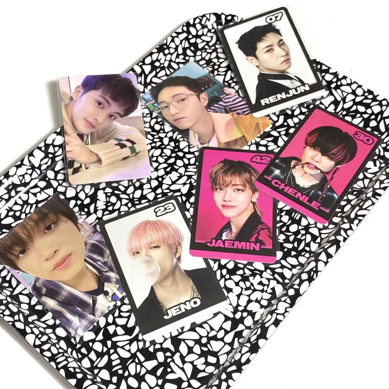 NCT DREAM GLITCH MODE TRADING CARD TC SELCA CONCEPT BLACK PINK SCRATCH MARK RENJUN JENO HAECHAN JAEM