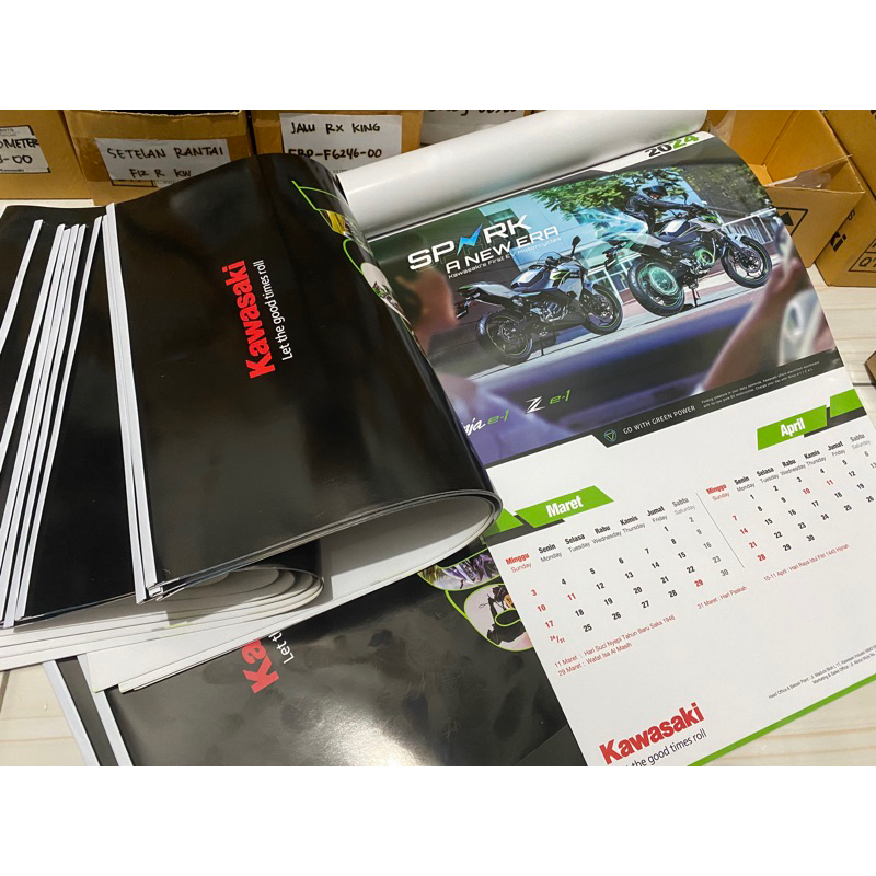 

kalender kawasaki 2024 kalender dinding 2024 kawasaki original