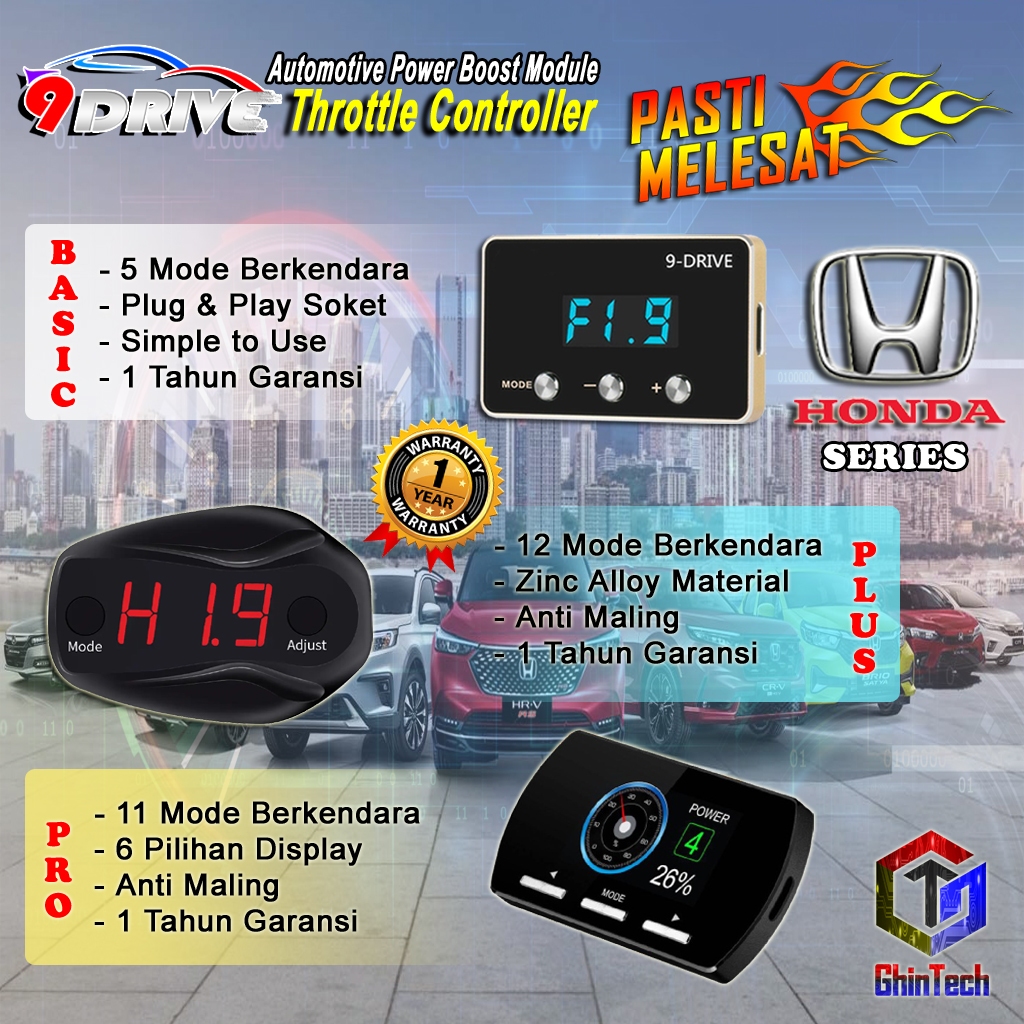 9 DRIVE 12 DRIVE HONDA SERIES THROTTLE CONTROLLER PIGGYBACK MOBIL HONDA REMAP ECU BRIO MOBILIO FREED