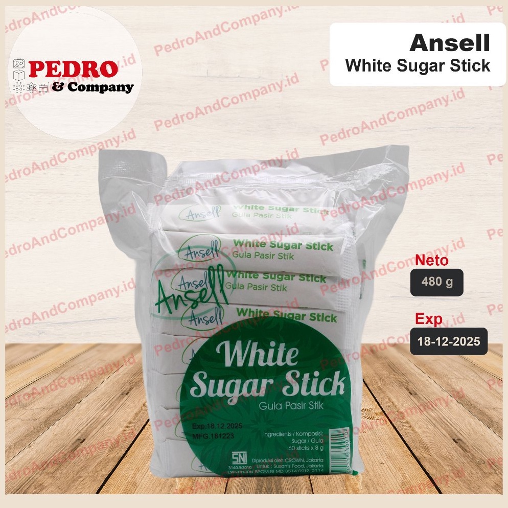 

BEST SELLER Ansell white sugar stick gula 6 sticks x 8 gr gula pasir putih
