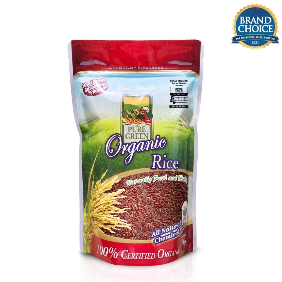 

BAYAR DITEMPAT Puregreen Organic Rice Beras Organik Beras Merah Red Rice 1 kg