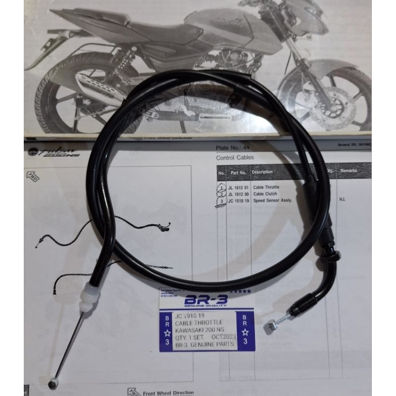KABEL GAS TALI GAS KAWASAKI PULSAR 200NS BAJAJ 200NS BR200 BR-3