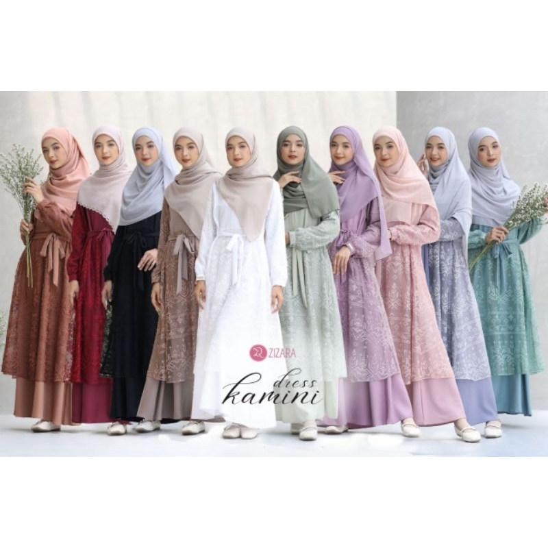 KAMINI DRESS by ZIZARA | GAMIS BRUKAT | GAMIS LEBARAN | GAMIS PESTA