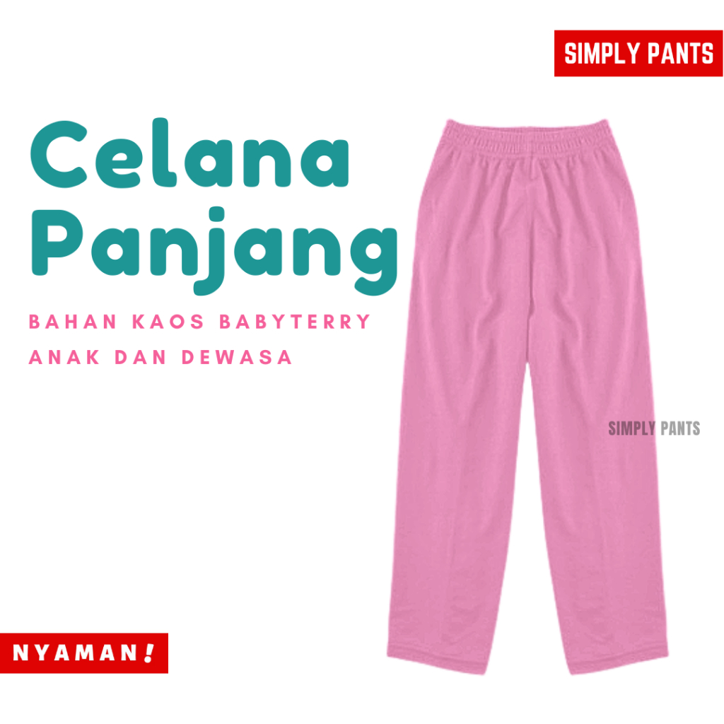 Celana Panjang Polos Warna Dusty Pink Celana Olahraga Dusty Pink Celana Panjang Anak Celana Panjang 