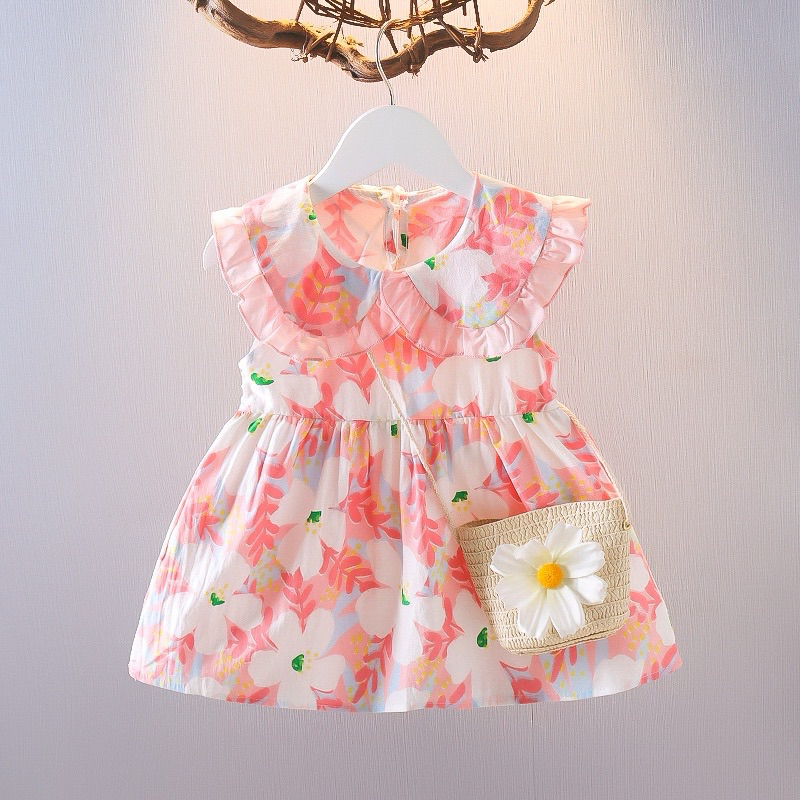 DRESS ANAK MUSIM PANAS SUMMER OUTFIT KOREA IMPORT DRESS BUNGA