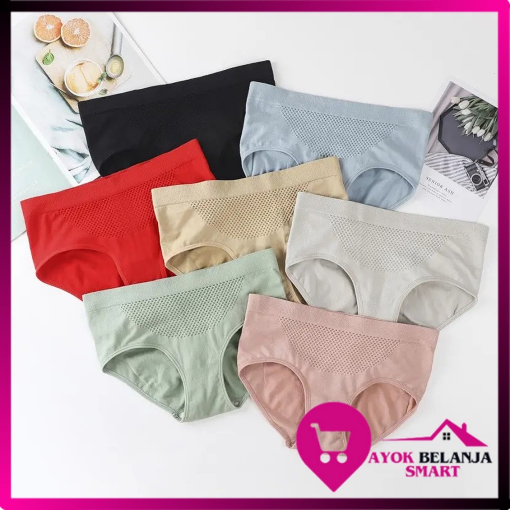 ABS Celana Dalam Wanita 6741 Kolor Wanita Simpel Motif Polos  Segitiga Pakaian Dalam Wanita