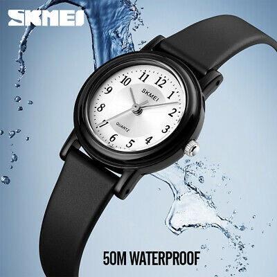 Jam Tangan Analog Wanita Kecil Tipis SKMEI 1659 Anti Air Tali Hitam