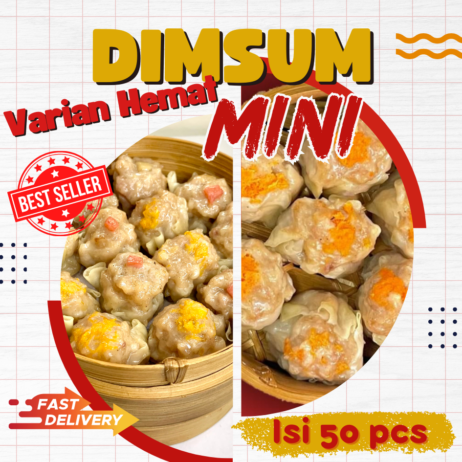 

Dimsum Ayam MINI isi 50 pcs Gratis Saos Merah Toping Ayam Wortel Smokedbeef Sosis Halal & Nagih Mini Menu Baru