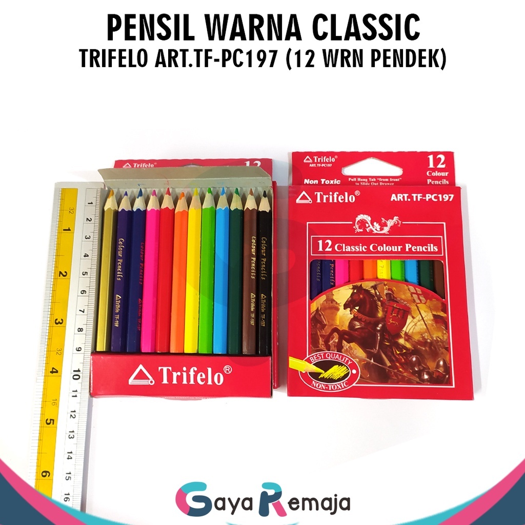 

Pensil Warna Classic Trifelo 12 Colour Pencils Pendek TF-PC197