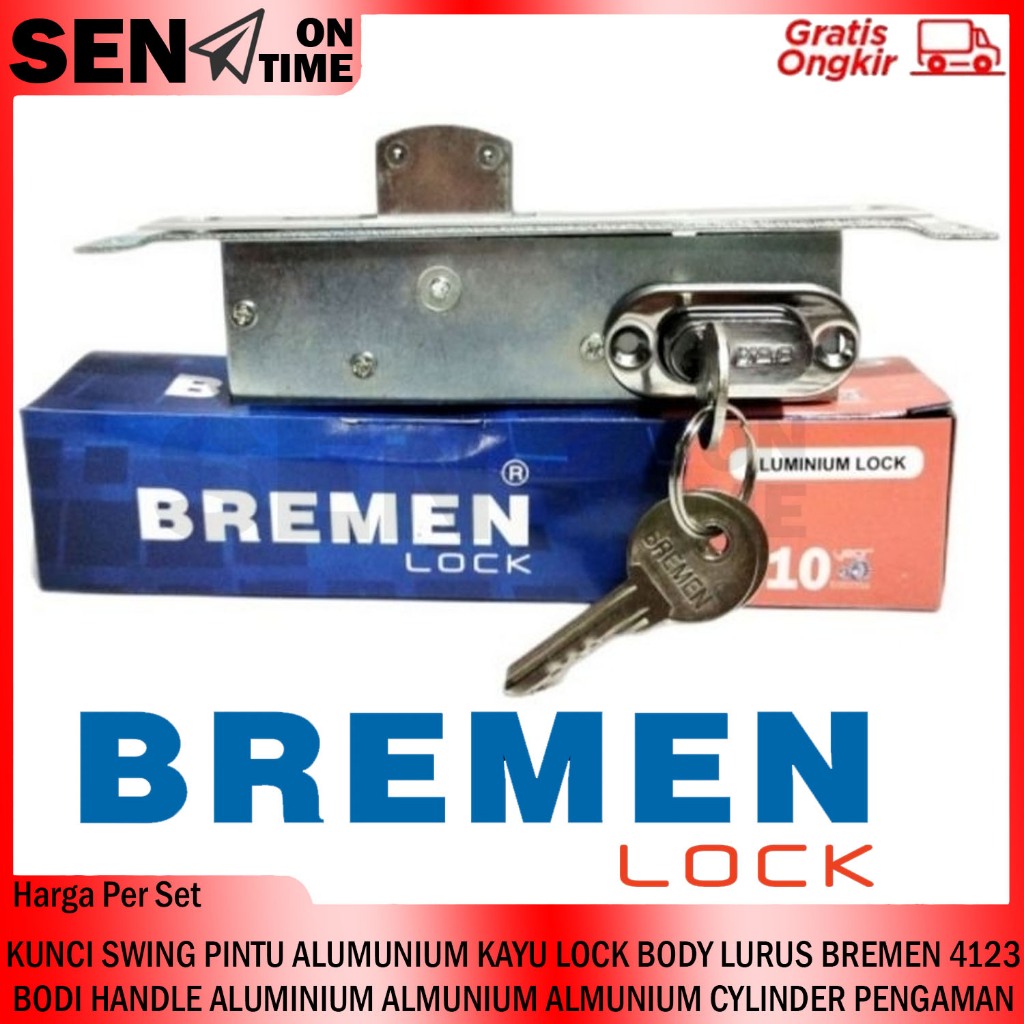KUNCI SWING BREMEN KC 4123 BODY HANDLE PINTU ALUMUNIUM KAYU BODI LURUS KECIL ALMUNIUM ALUMINIUM ALMI