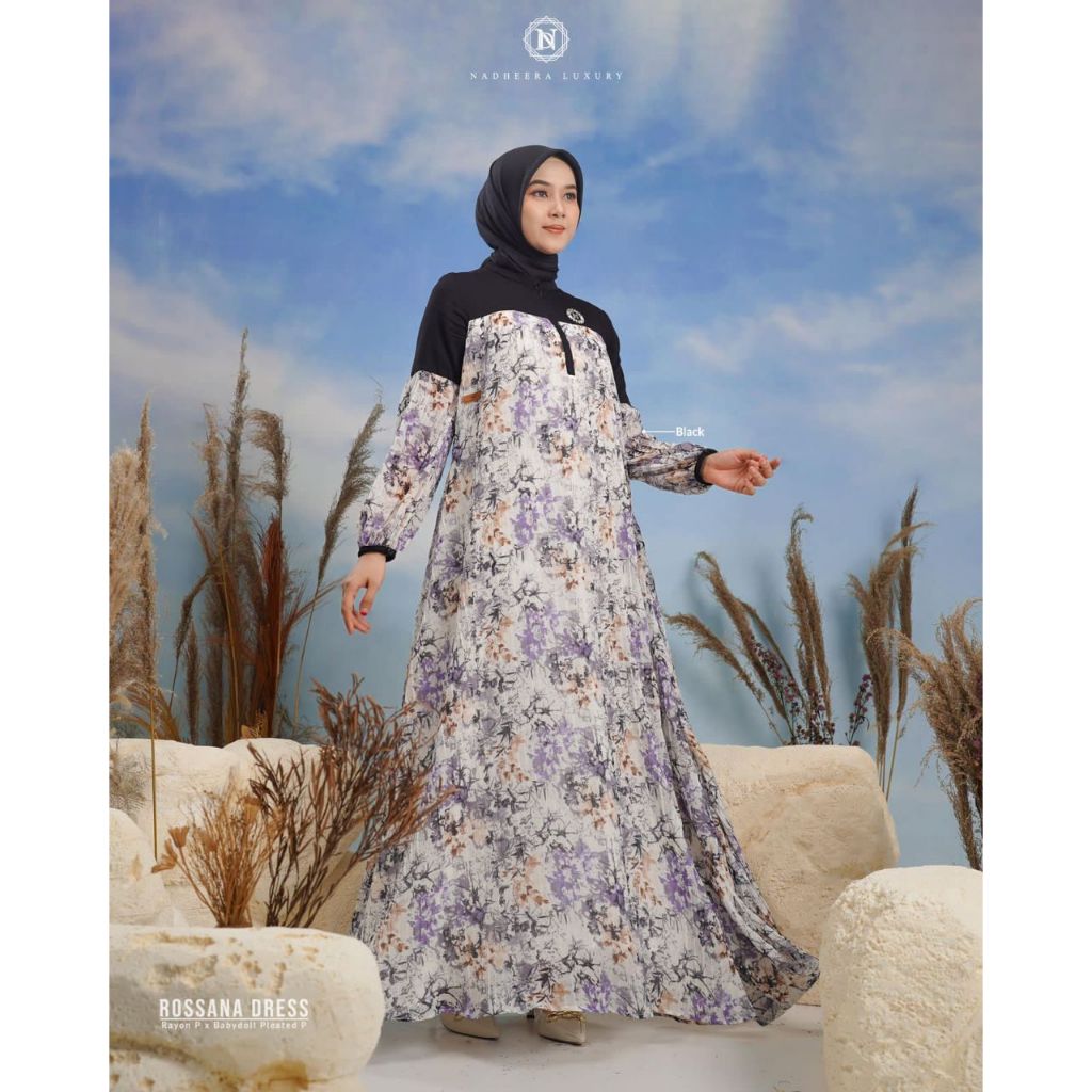 ROSSANA DRESS NADHEERA LUXURY//NADHEERA LUXURY//GAMIS TERBARU//GAMIS KEKINIAN//GAMIS 2024//GAMIS RAM