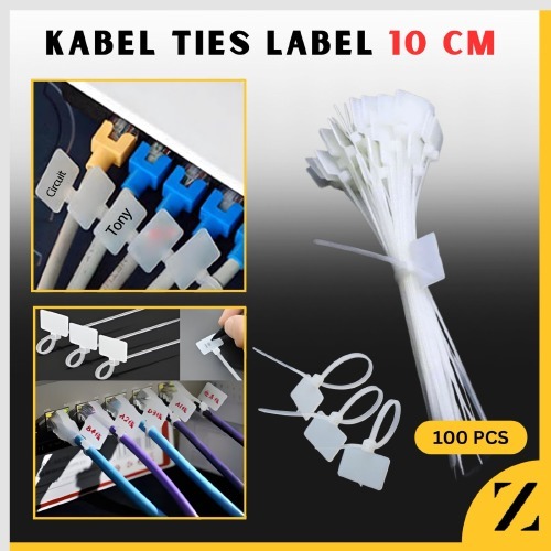 

Kabel Tis Tie Ties Cable Tali Pengikat Label Nama Name Tag Segel Truk Container Koper Panel Listrik Kuat Anti Lepas Isi 100 pcs