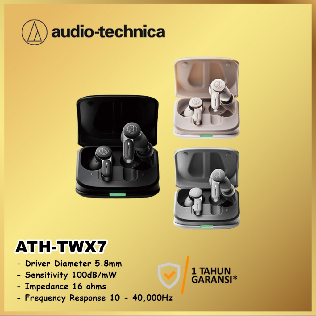 Audio-Technica ATH-TWX7 TWS True Wireless Dynamic Earbuds Earphones