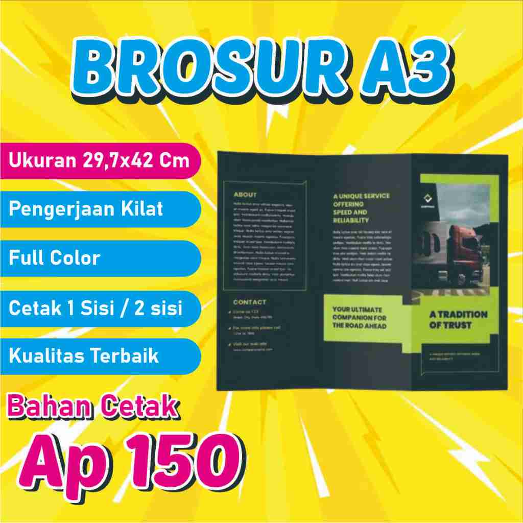 

CETAK BROSUR A5 TERMURAH [ 1 SISI / 2 SISI ] || CUSTOM BROSUR A5 || CETAK FLYER A3