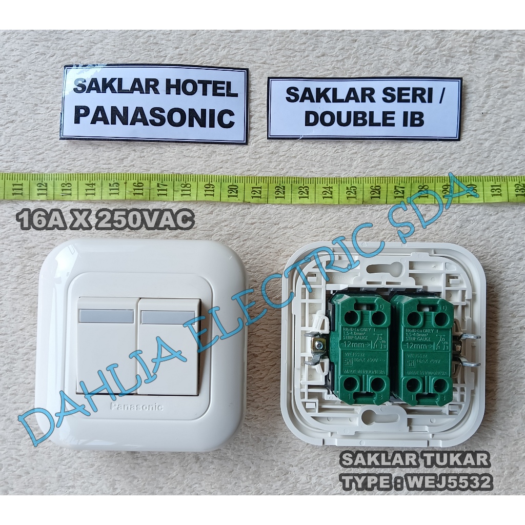 SAKLAR HOTEL/SAKLAR TUKAR DOUBLE IB PANASONIC