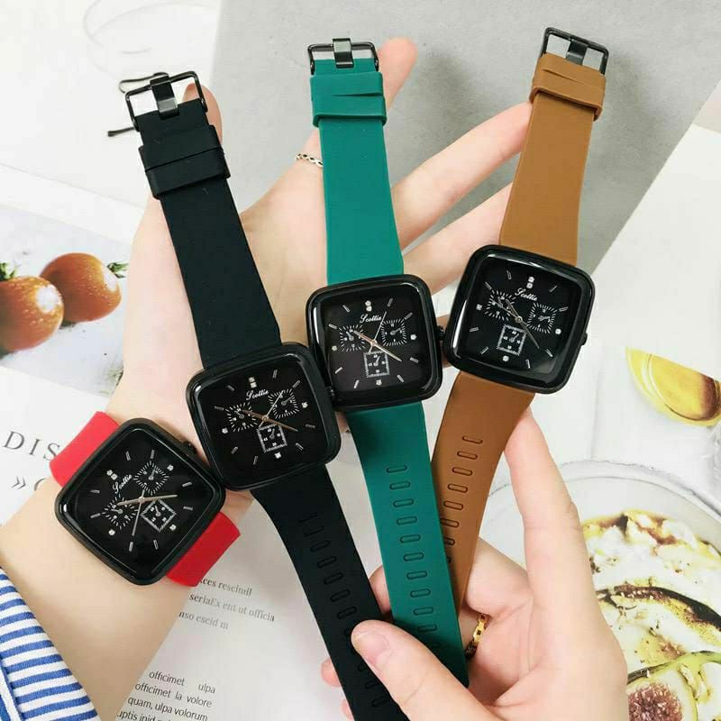COD Mewah Jam Tangan Wanita & Pria Terlaris Analog Korea Silicon Fashion Stylish Keren