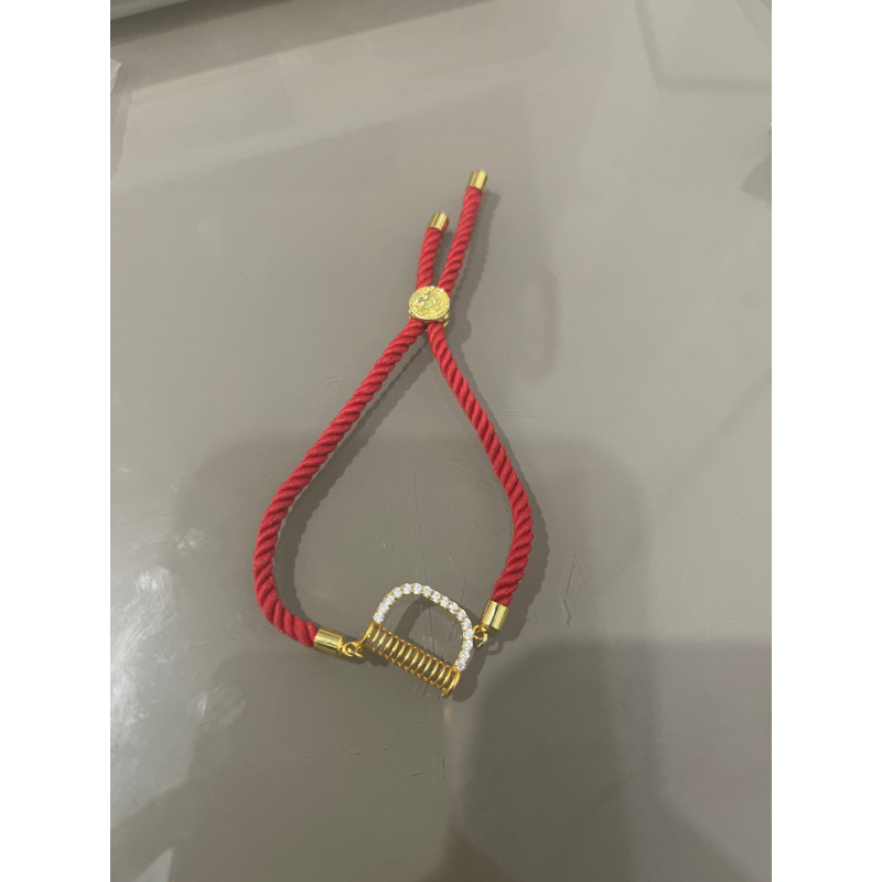 gelang huruf d gelang serut kekinian emas asli kadar 875