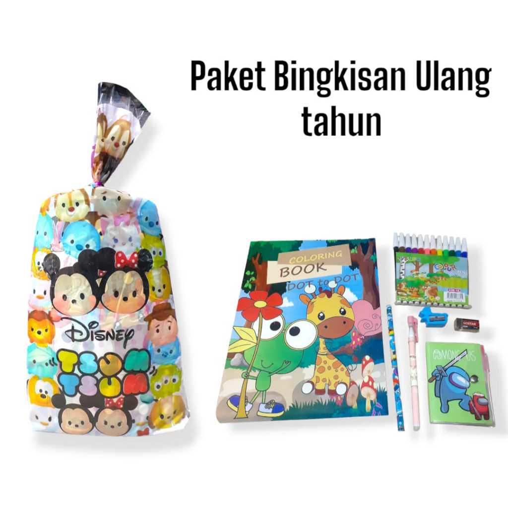 

Paket Goodie Bag Ultah / Paket Bingkisan Ulang Tahun Anak Isi Alat Tulis Karakter Kartun