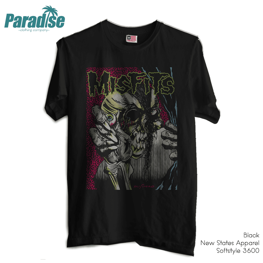 PARADISE Baju Kaos Band - Misfits Pushead