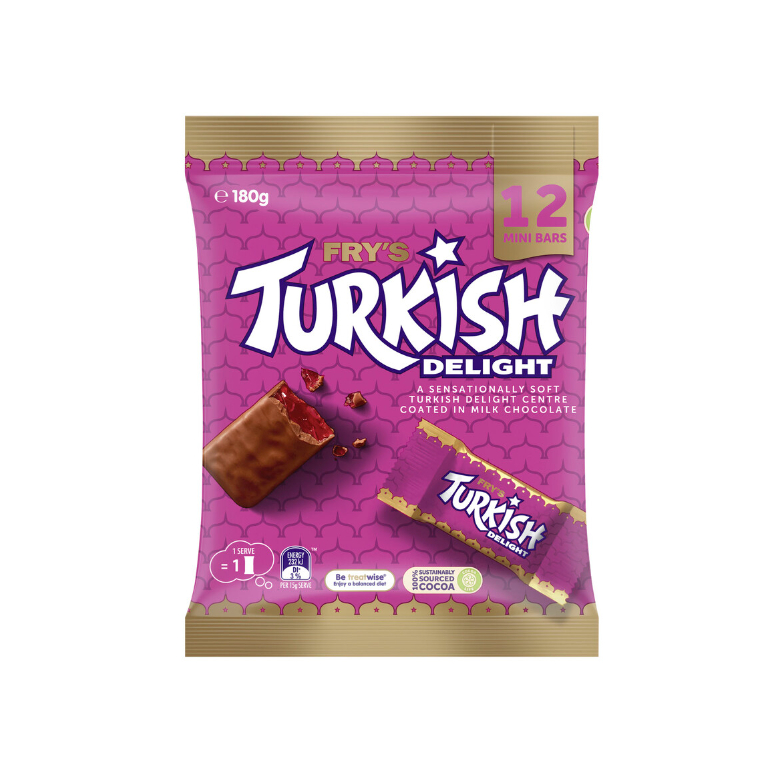 

Cadbury Fry's Turkish Delight Chocolate Sharepack 12 Pack | 180g