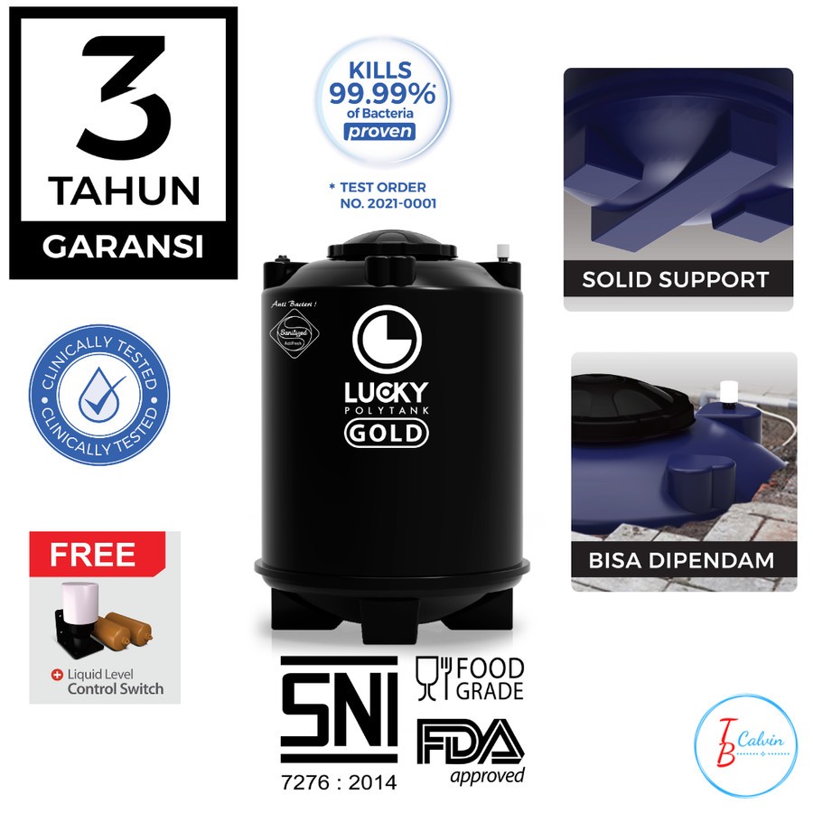 Tangki Air Tanam Lucky Polytank 1250 Liter Underground / Toren Pendam