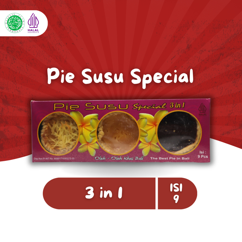 

Pie Susu Special Varian 3in1 Box Isi 9 - Oleh Oleh Khas Bali