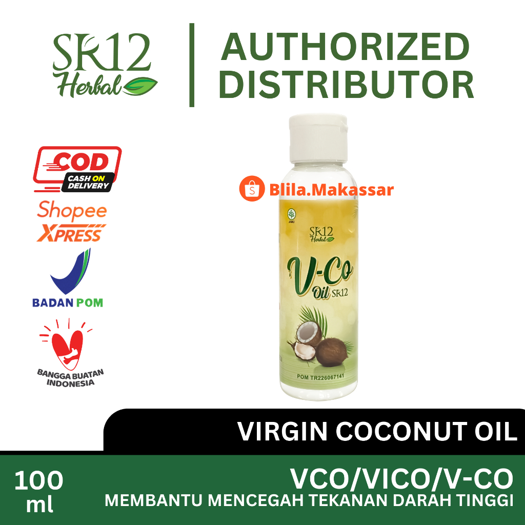VICO OIL SR12 100 ml Untuk Wajah Rambut dan Tubuh VCO Virgin Coconut Oil Minyak Kelapa Murni BPOM