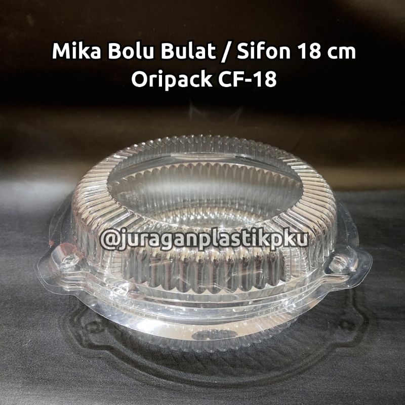 Mika Sifon Bolu Bulat 18 cm | Mika Plastik Oripack CF-18 / Chiffon Kue Makanan 18cm