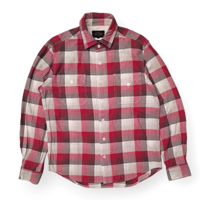 Beams plus Plaid Flanel Button Down Shirts