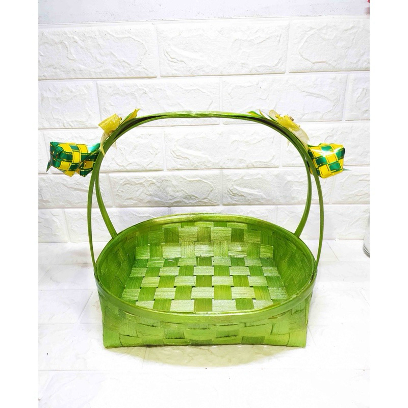 

PREMIUM KERANJANG KETUPAT HAMPERS IDUL FITRI HARI RAYA LEBARAN KUE ANYAMAN HIJAU HADIAH EID MUBARAK PITA RIBBON
