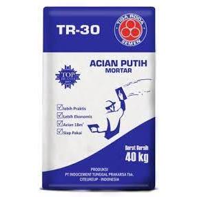 SEMEN TIGA RODA ACIAN PUTIH MORTAR 40 KG