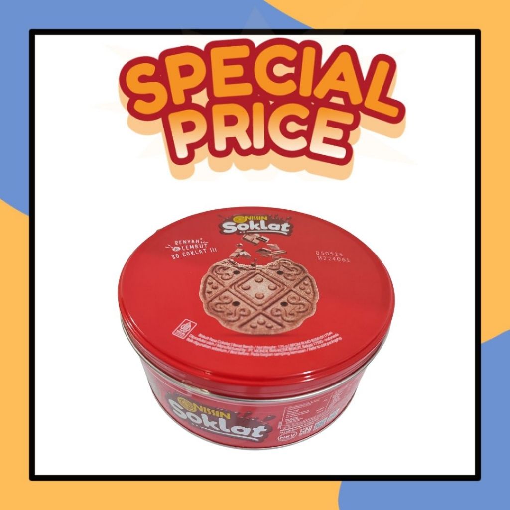 

Nissin Soklat Kemasan Kaleng 175g Biskuit Renyah Rasa Coklat Chocolate Biscuits