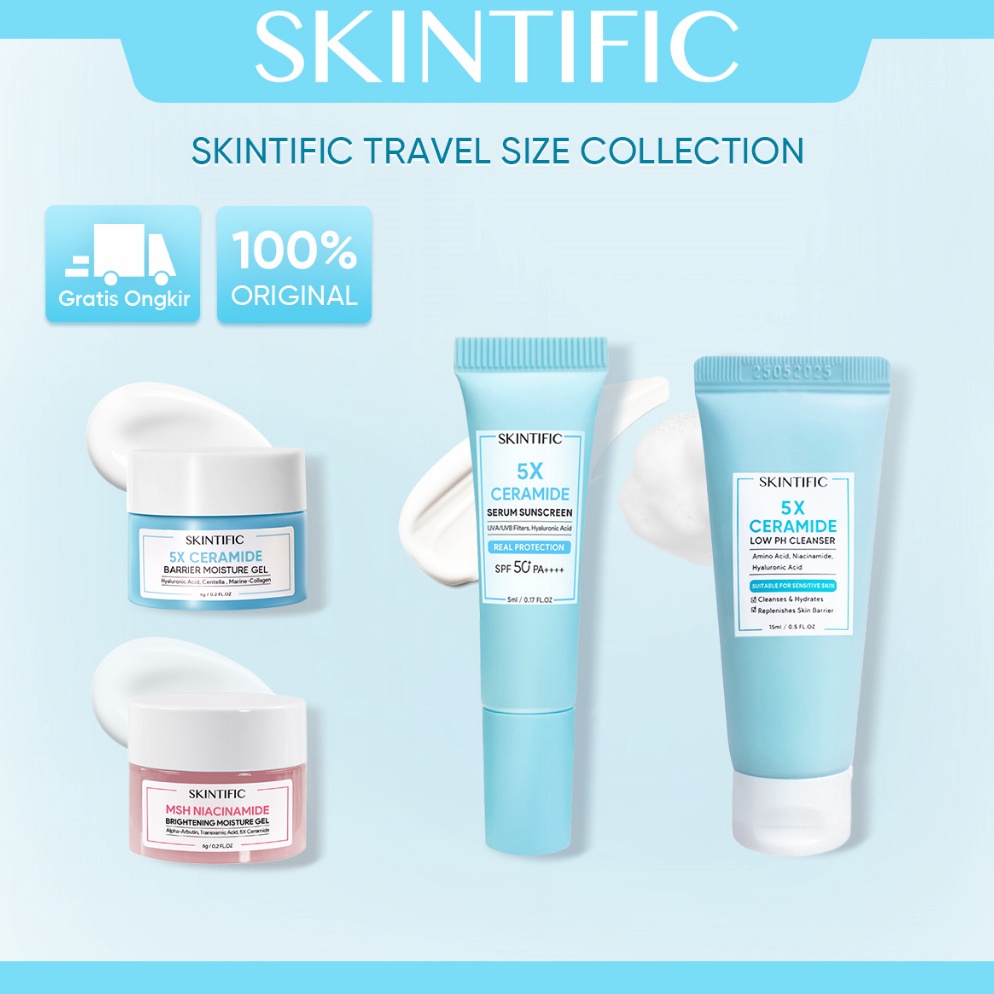 ART J1H 4pcs99k SKINTIFIC Skincare Travel Size Collection Glowing Moisturizer Day  Night Cream Moist