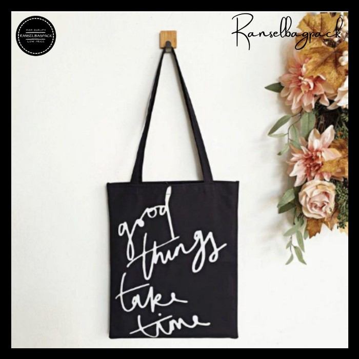 Tas Totebag Motif Lucu Tas Jinjing Kekinian POLISTER  Casual Simple Elegan Fashion Wanita Perempuan