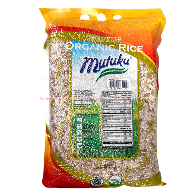 

Mutuku 2kg Organic Rice Premium Beras Campur Kemasan Press