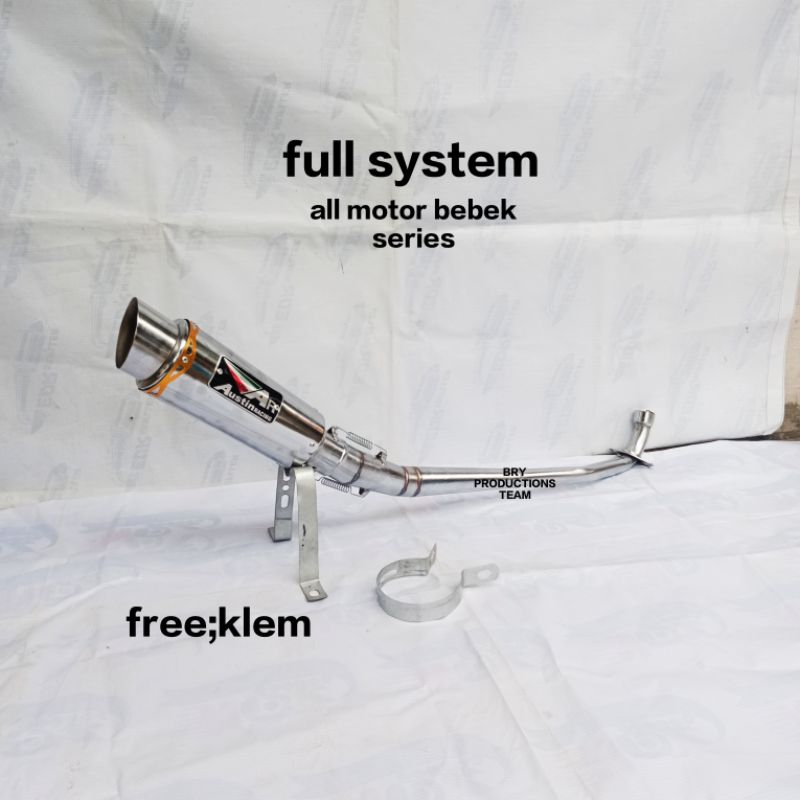 knalpot racing AR AUSTIN untuk motor BEBEK ALL VARIAN/Type Supra x 125.jupiter.blade.revo