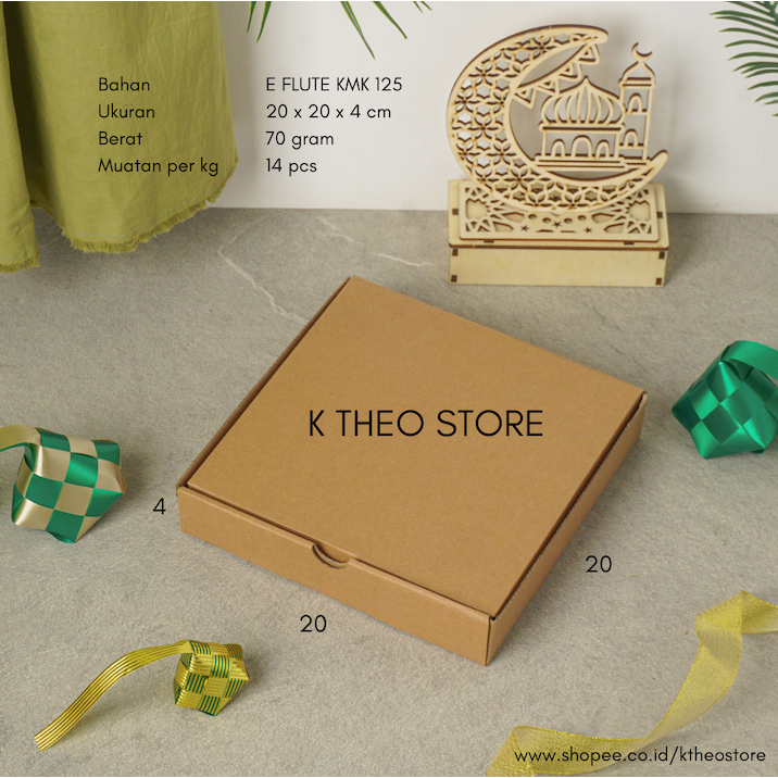 

Dus Pizza / 20x20x4 cm/ 1 pcs / Box / Kotak Karton / Packaging Die Cut