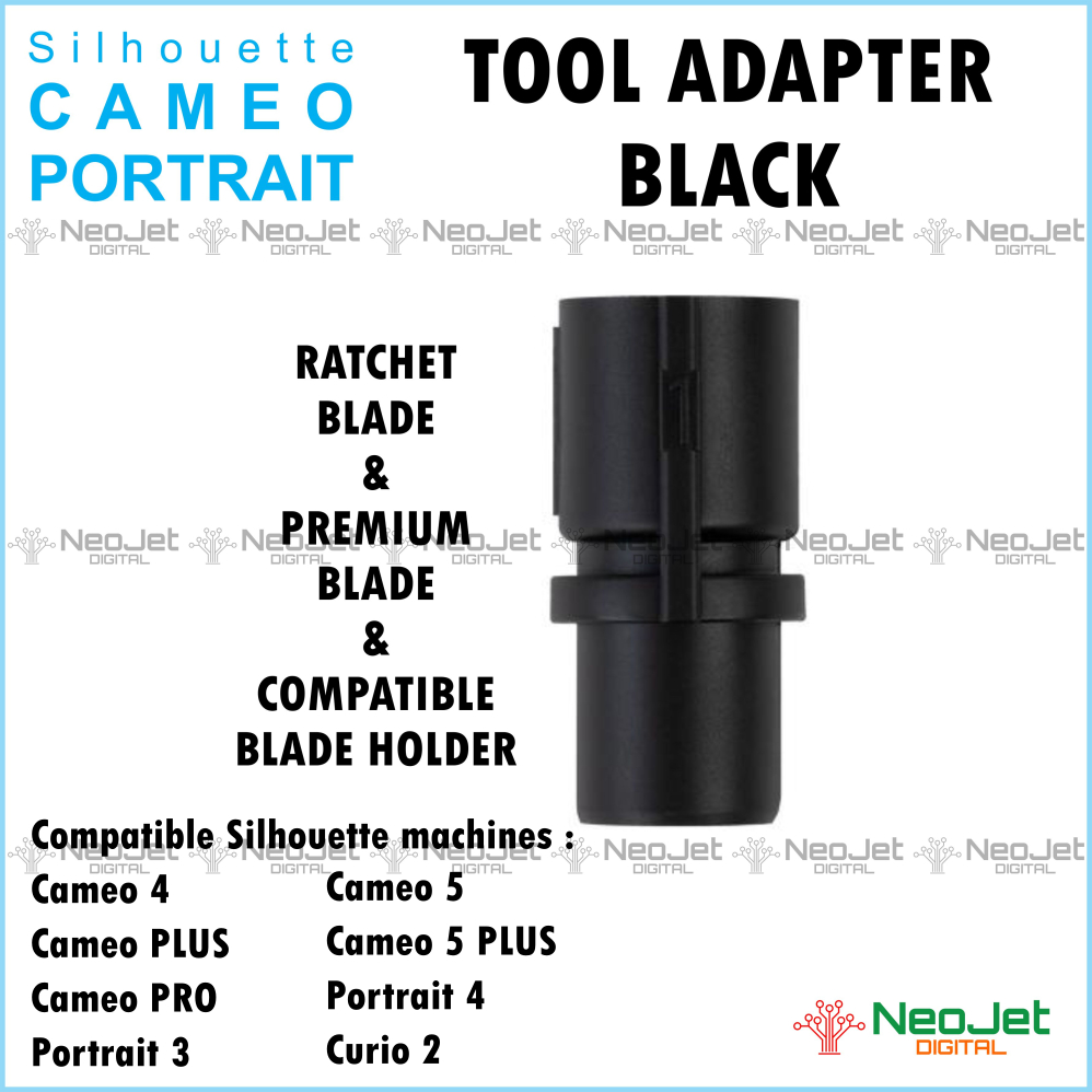 

Silhouette Tool Adapter Black Hitam Mesin Cutting Silhouette Cameo 4 Plus Pro Portrait 3 Potrait