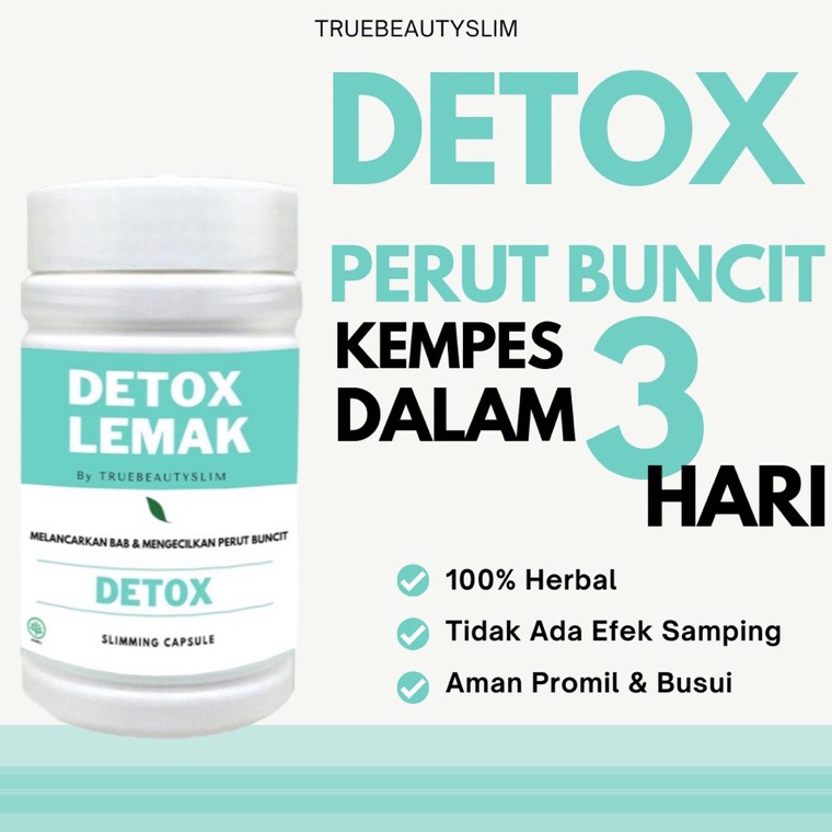 Detox Lemak Obat Diet Herbal Ampuh  Pelangsing Badan  Peluntur Lemak Dan Pengecil Perut Buncit TBS Detox By Truebeautyslim r T8V3