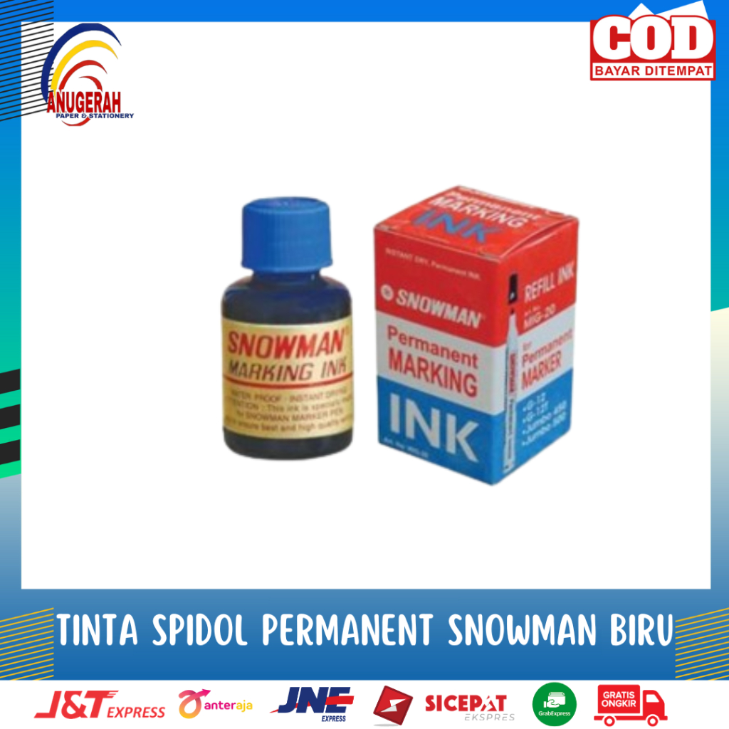 

SNOWMAN MARKER BIRU MIG 20 TINTA SPIDOL (PCS)
