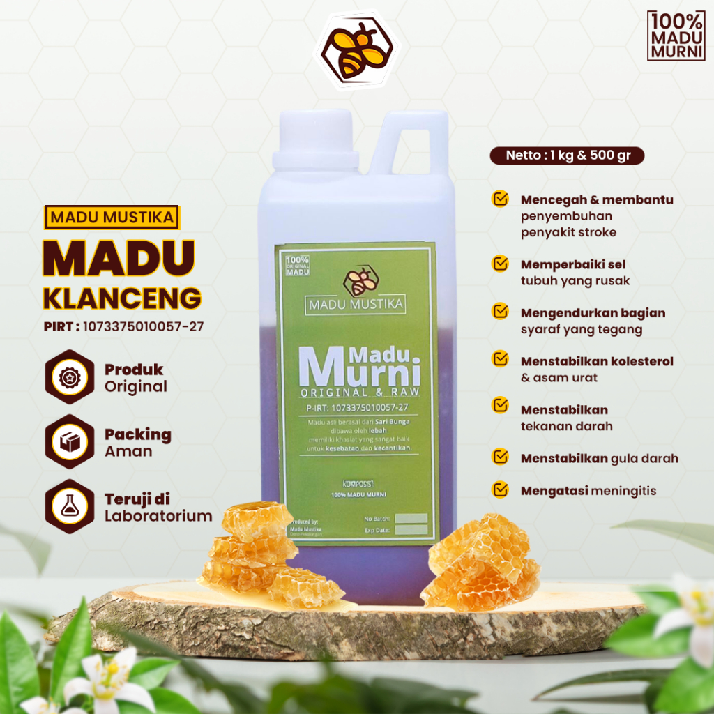 

Madu Asli 100% - Madu Murni Klanceng Kelulut 1kg