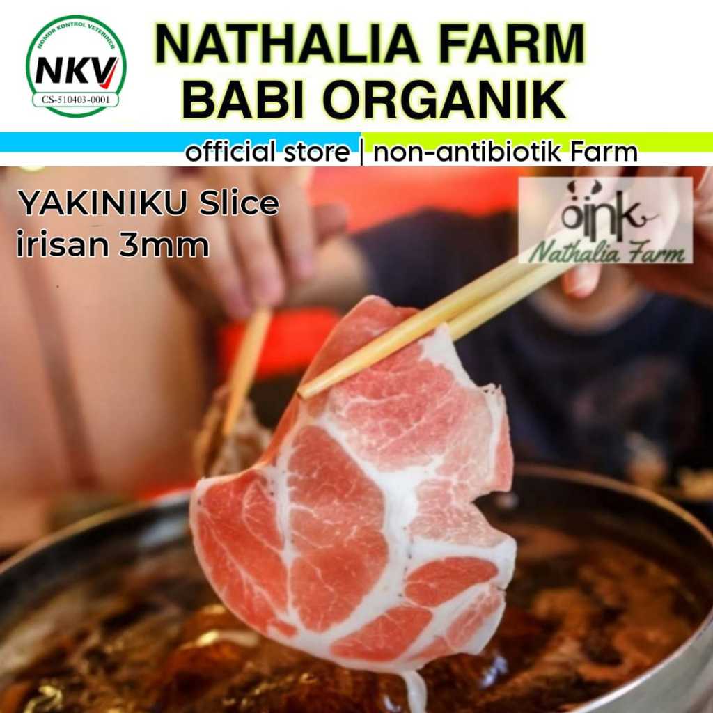 

YAKINIKU SLICE / 300 gram - Babi Organik Nathalia Farm - Babi Import peternakan di Indonesia