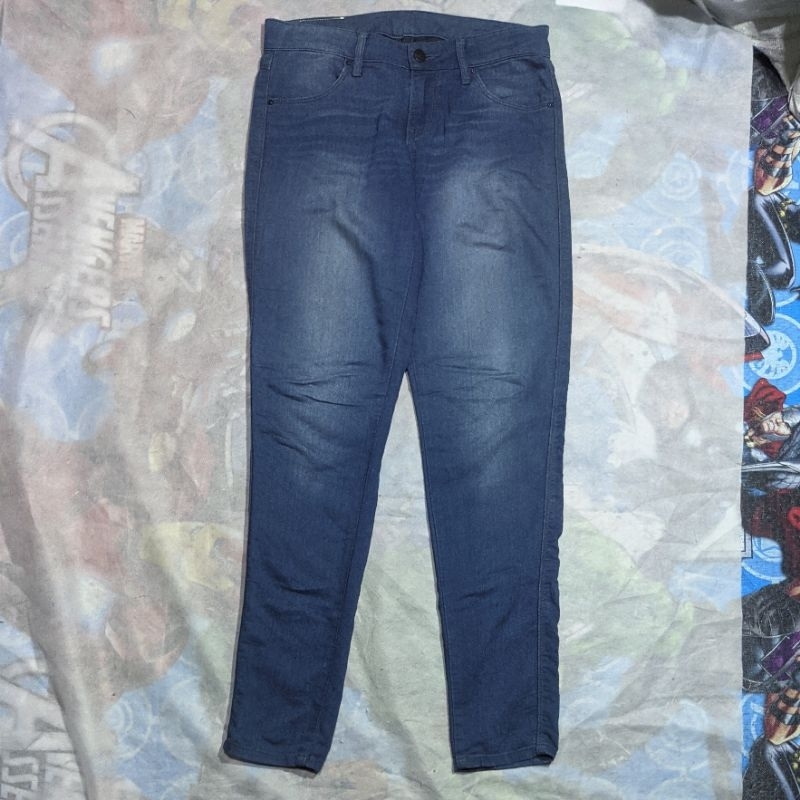 Celana Panjang Longpants Soft Jeans Lee Blue Washed Fading Skinny Original Second Preloved #CJ213