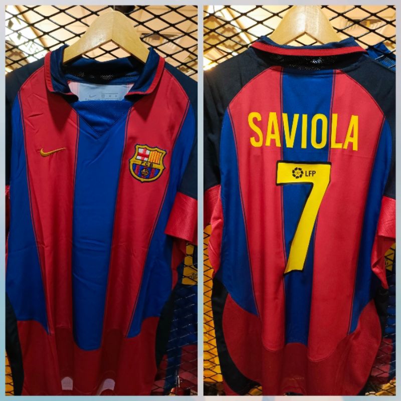barcelona retro plus namset player saviola or nama sendiri