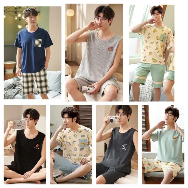 Baju setelan piyama pria import/Piyama setelan laki-laki