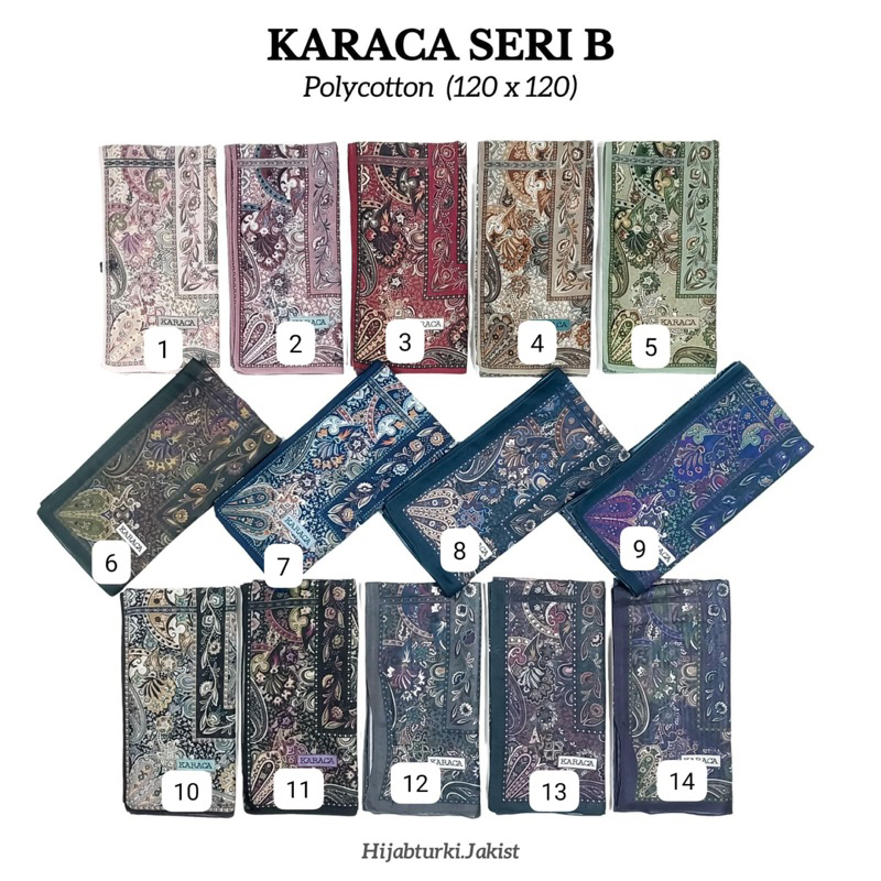 HIJAB ORI TURKI - KARACA SERI B2