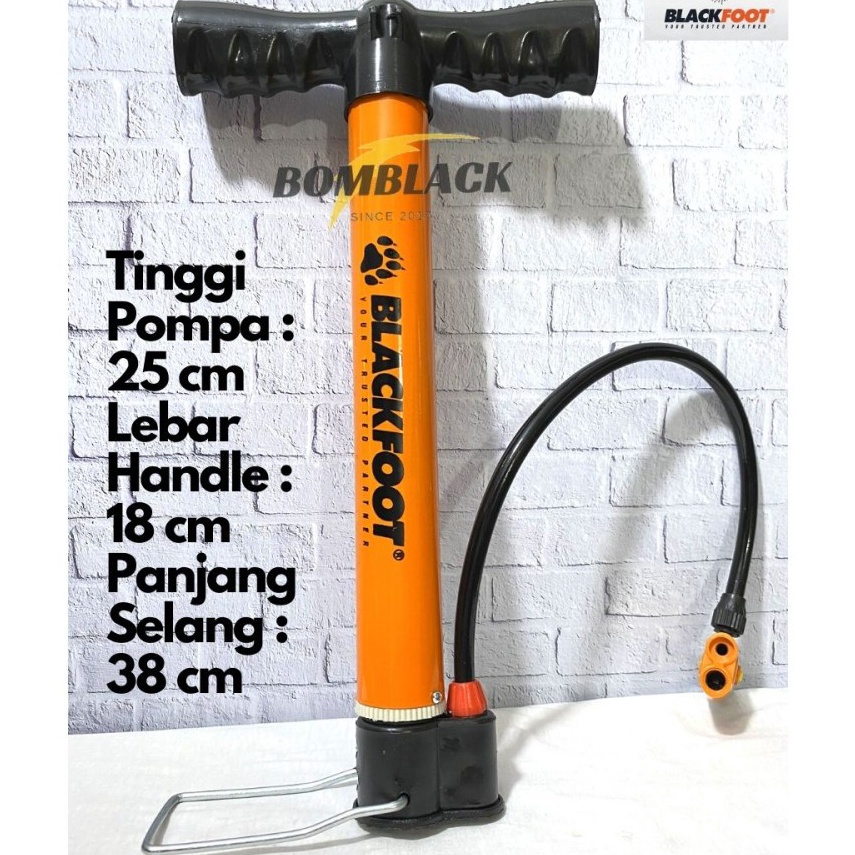 Bagus Banget BLACKFOOT Pompa sepeda PENDEK KECIL Kompa Ban pompa fixie pompa ban sepeda angin manual
