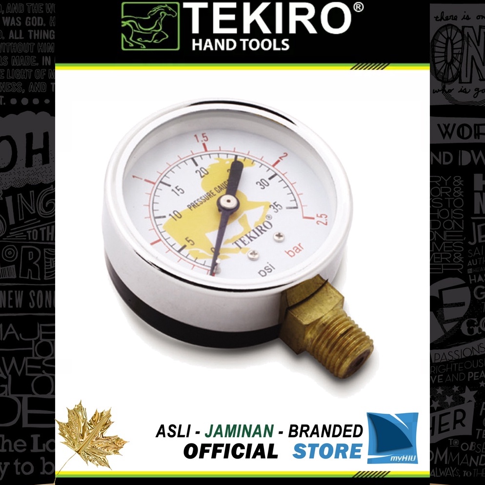SALEE Pengukur Tekanan Angin 25 bar  25 bar  Pressure TEKIRO