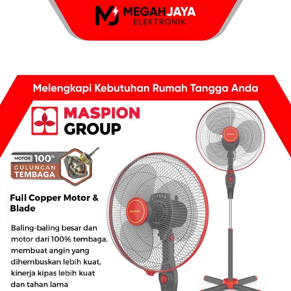 COD MASPION STAND FAN  KIPAS ANGIN EX1611 SX  EX1611 SX  EX 1611 SX 16 INCH GARANSI RESMI
